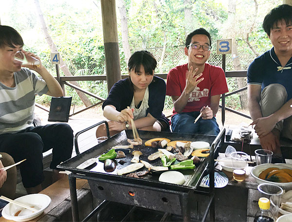 インターンシップ学生とBBQ